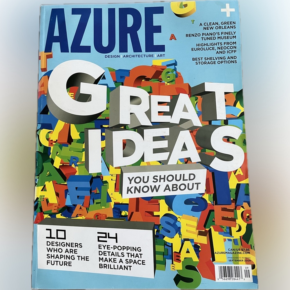 🎈2/$30 - AZURE Sept. 2009. “Great Ideas You Should Know About.”